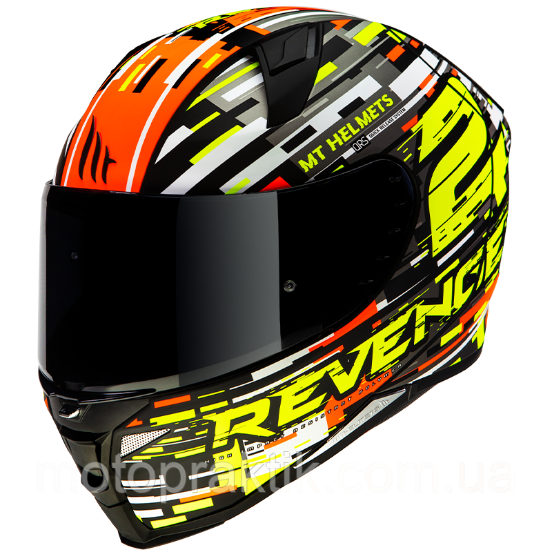 MT Revenge 2 Baye A4 Gloss Pearl Fluor Orange, XS Мотошолом інтеграл
