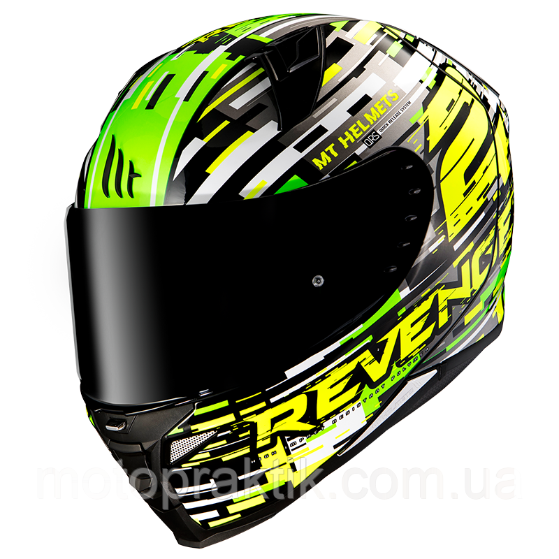 MT Revenge 2 Baye A6 Gloss Pearl Fluor Green, XS Мотошолом інтеграл
