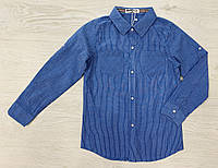 Рубашка мальчика, Венгрия, Buddy Boy, арт. 5736, 128-164 см 152-158, Синий