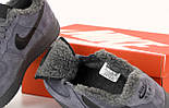 Зимние мужские кроссовки с мехом Air Force 1 Low серые теплые замш. Фото в живую. Топ топ, фото 2