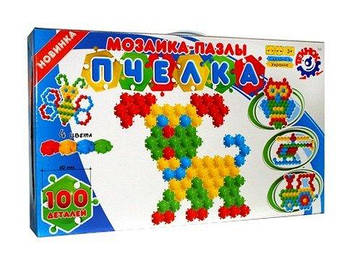 Іграшка мозаїка-пазли "Бджілка ТехноК", 100 деталей 1035
