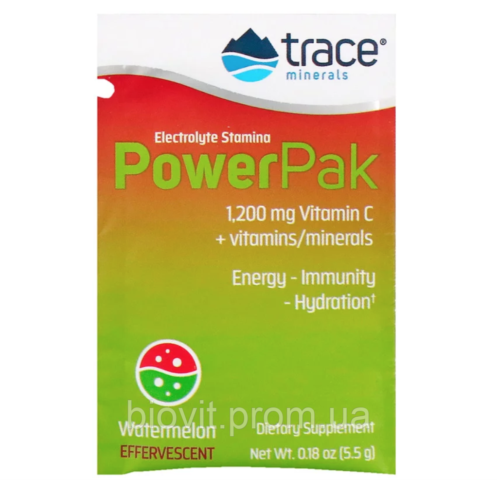 Электролиты (Electrolyte Stamina Power Pak) 30 пакетиков со вкусом арбуза - фото 1 - id-p1320259455