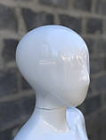 Дитячий білий глянсовий манекен Аватар 140 см без обличчя на повний зріст, фото 6