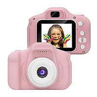 Детский цифровой фотоаппарат Kids Camera с дисплеем 2" розовый