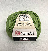 Пряжа Jeans 50гр - 160м (69 Хаки) YarnArt 55 % хлопок, 45 % полиакрил, Турция
