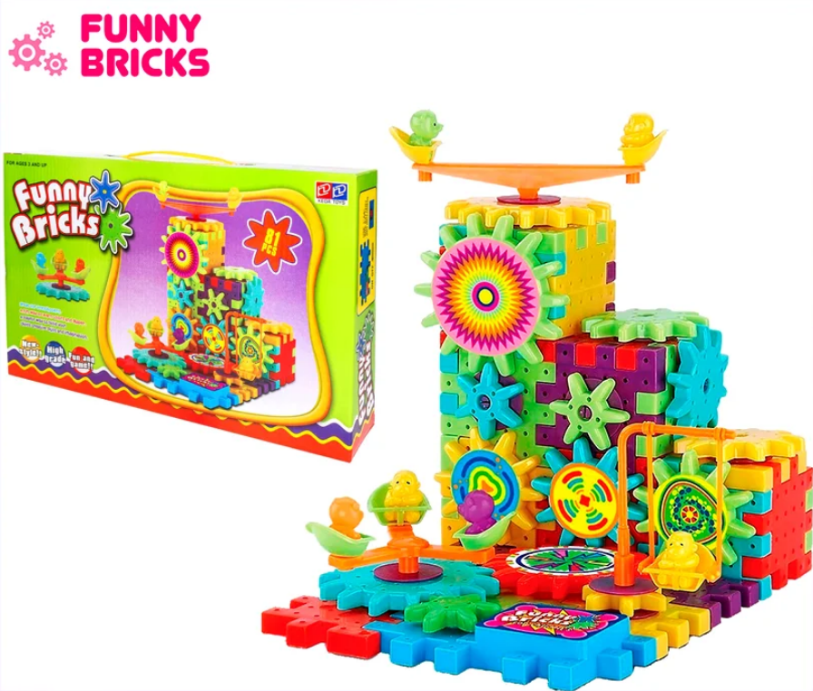 3D-конструктор Funny Bricks для дітей розвивальний пластмасовий конструктор Фанні Брикс