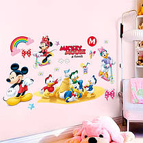 Наклейка на стіну в дитячу, в дитсадок Міккі, Мінні Маус "Mickey Mouse and Friends" 37см*60см (лист 25*70см), фото 3