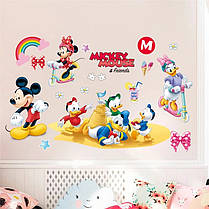 Наклейка на стіну в дитячу Міккі Мінні Маус Mickey Mouse and Friends (лист 25 х 70 см) Б320-6, фото 5