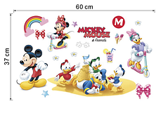 Наклейка на стіну в дитячу Міккі Мінні Маус Mickey Mouse and Friends (лист 25 х 70 см) Б320-6, фото 4