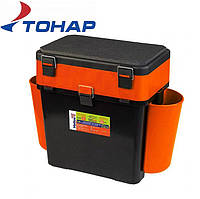 Ящик зимовий односекційний Тонар Helios Fish Box 19л помаранчевий
