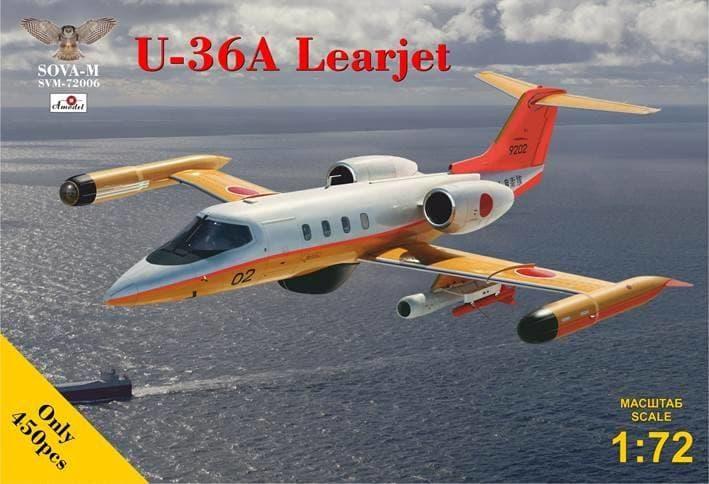 Пластикова модель 1/72 SOVA-M 72006 Американський бізнес-джет Learjet U-36A  Japan, фото 1