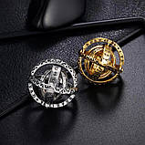 Чоловіче жіноче кільце біжутерія сфера кулон сіре, фото 5