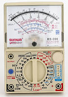 Мультиметр аналоговий SUNWA KS-390 (1000В, DC250мA, 20МОм, 100мкФ, hFE, звукова продзвонювання)