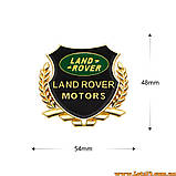 Авто значок Land Rover Motors наклейка на машину авто наклейки значки марки машин на кузов бампер скло двері капот крила багажник, фото 3