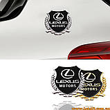 Авто значок Lexus Motors наклейка на машину авто наклейки значки марки машин на кузов бампер скло двері капот крила багажник, фото 4