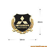 Авто значок Mitsubishi Motors наклейка на машину авто наклейки значки марки машин на кузов бампер скло двері капот крила багажник, фото 3