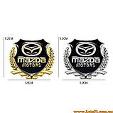 Автозначок Mazda Motors 3D-наклейка на автомобіль бус машину капот крила багажник, фото 4