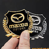 Автозначок Mazda Motors 3D-наклейка на автомобіль бус машину капот крила багажник, фото 6