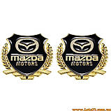 Автозначок Mazda Motors 3D-наклейка на автомобіль бус машину капот крила багажник, фото 5