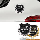 Авто значок Jeep Motors наклейка на машину авто наклейки значки марки машин на кузов бампер скло двері капот крила багажник, фото 4