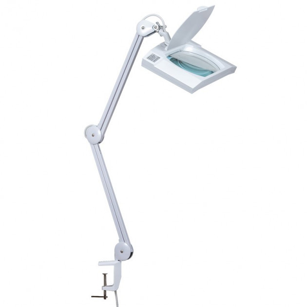 Лупа-лампа на струбцині Bourya 8069, LED підсвічування на світлодіодах (56SMD), 3X, Ø190x157мм, фото 1