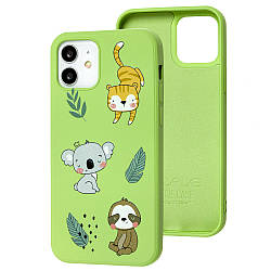 Чохол Wave Fancy для Apple iPhone 12 / 12 Pro Animals Green