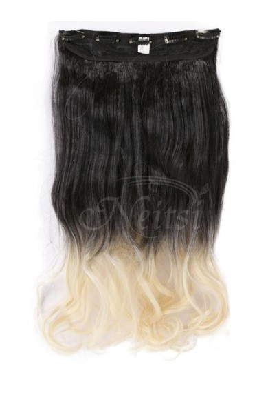 Волосся на заколках штучне накладне хвилясте омбре треси (5ZAK-Womb08), фото 1