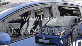 Дефлекторы окон (ветровики) Toyota Prius 2016+ IV XW50 4D (вставні, 4 шт.) (HEKO)