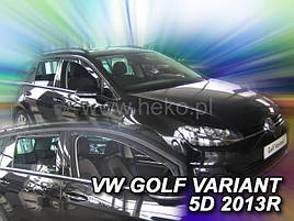 Дефлектори вікон (вітровики) Volkswagen Golf-7 2012+ 5D Variant/Alltrack (вставні, 4 шт) (HEKO)