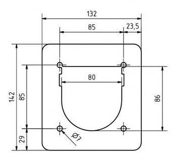 Підсилювальна пластина Bunte для врізної петлі 131 х 142 мм 402590, фото 3