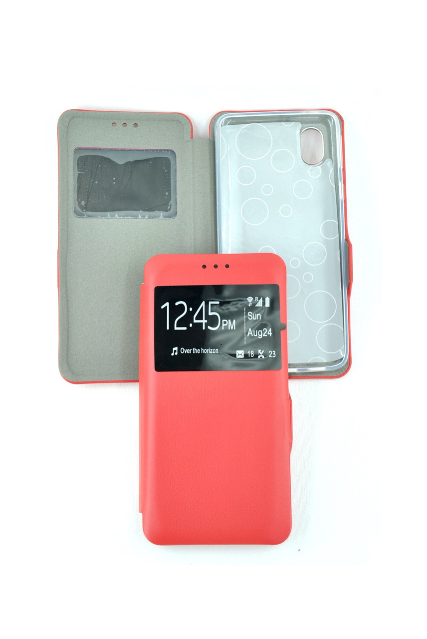 Чохол-книжка для телефону Xiaomi Redmi 5+ Afina (з віконцем, на магніті, підставка) Red (4you)