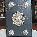 Книга Євангелія напрестольна, накладки сріблення Ісус Христос, Євангелісти, українська мова, оклад шкіра, 25*35, фото 6