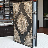 Книга Євангелія напрестольна, накладки сріблення Ісус Христос, Євангелісти, українська мова, оклад шкіра, 25*35, фото 3