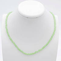 Буси кришталь 4х3 мм зелений прозорий 48 см