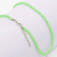 Буси кришталь 6х4 мм колір зелений нефрит 45 см