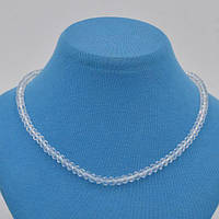 Буси кришталь 6х4 мм прозорий білий 50 см