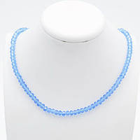 Буси кришталь 6х4 мм синій прозорий 50 см