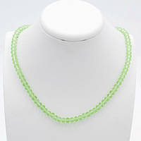 Буси кришталь 6х4 мм зелений прозорий 50 см