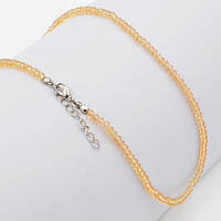 Намисто кришталь 6х4 мм золотистий темний 50 см