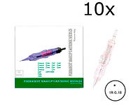 10x Модульная игла 1R 0.18мм Nano картридж для перманентного макияжа - Топ Продаж!