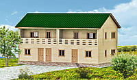 Дом из бруса 14х7 м. в Украине. Строительство деревянных домов. Кредитование строительства деревянных домов
