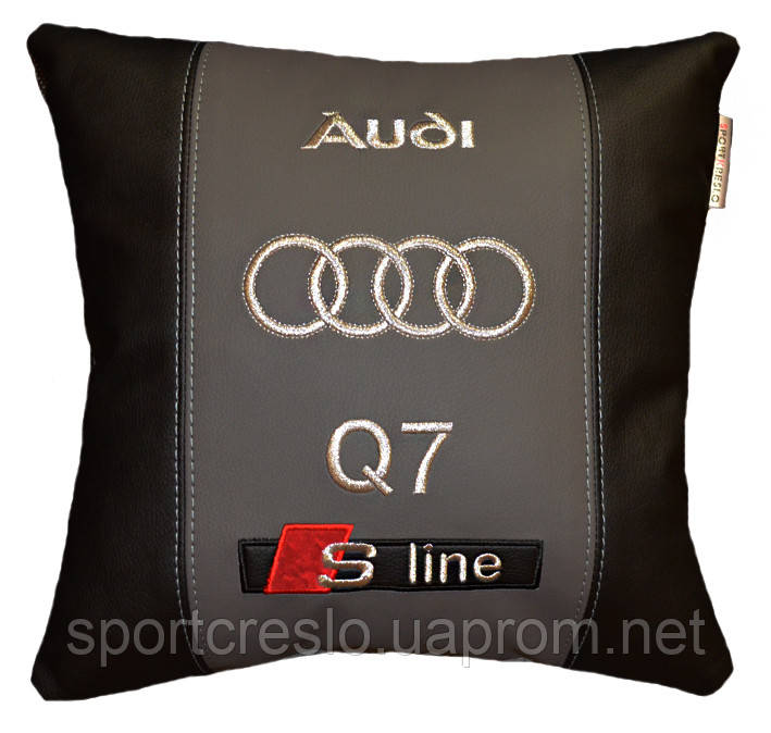 Автомобільна Подушка з вишивкою марки ауді Audi