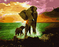 Раскраска для взрослых Игры слонов (BK-GX30972) 40 х 50 см (Без коробки)