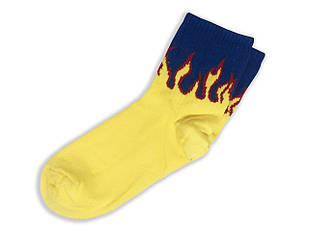 Шкарпетки Neseli Athletic Полум'я жовте , One size (37-43)