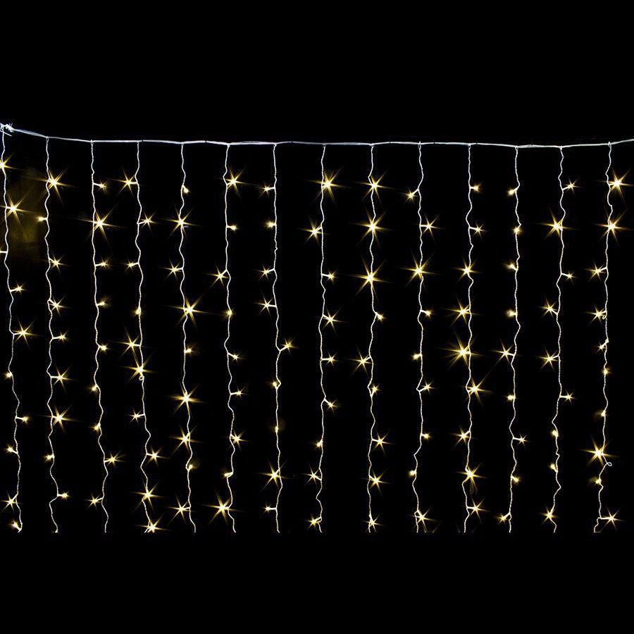 Вулична Гірлянда Бахрома 8x0,6 метра 120 LED, 20 ниток, 220В, IP55. Зовнішня Гірлянда, Золото, AL-1794-65