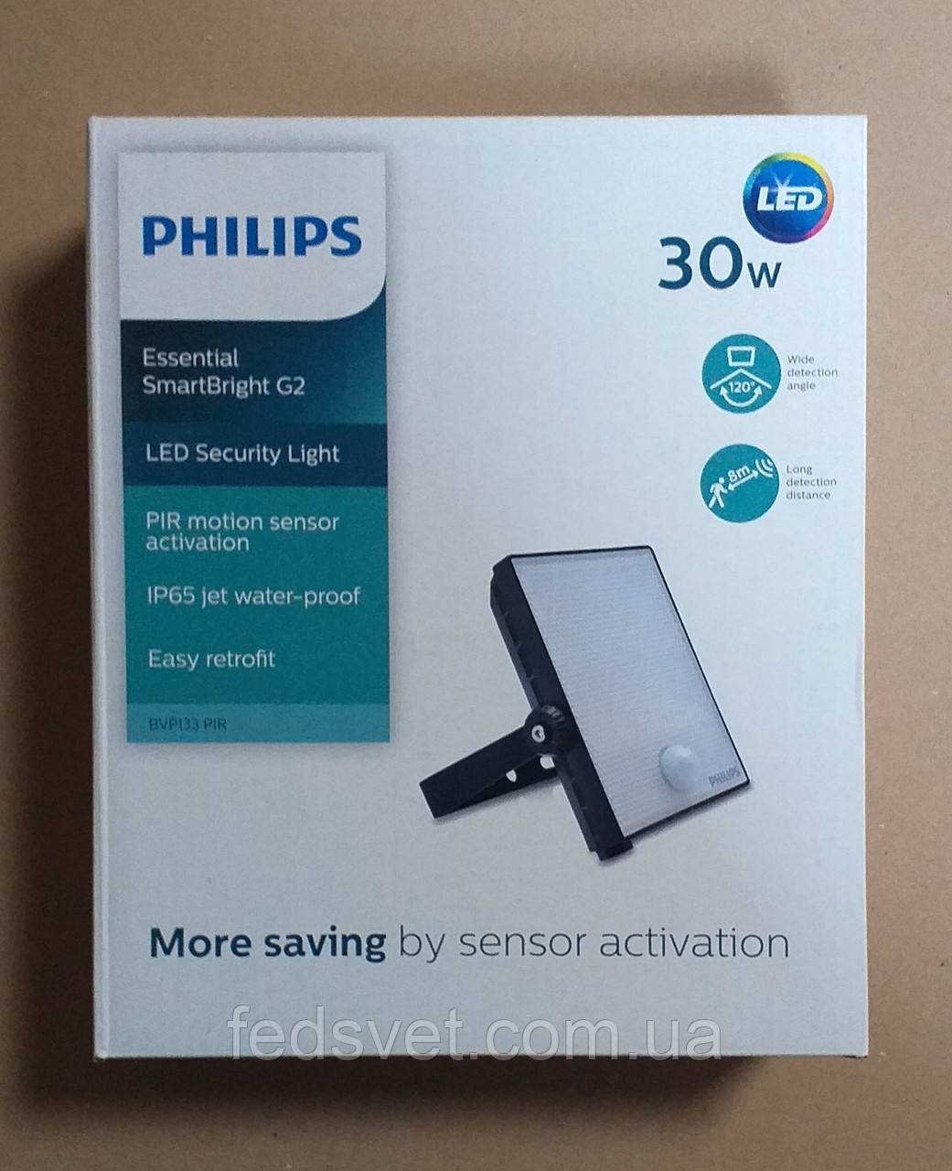 Світлодіодний прожектор Philips BVP133 LED24/NW 30W 220-240V WB PIR