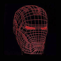 3D Світильник Маска Залізної людини 13-5 4628815