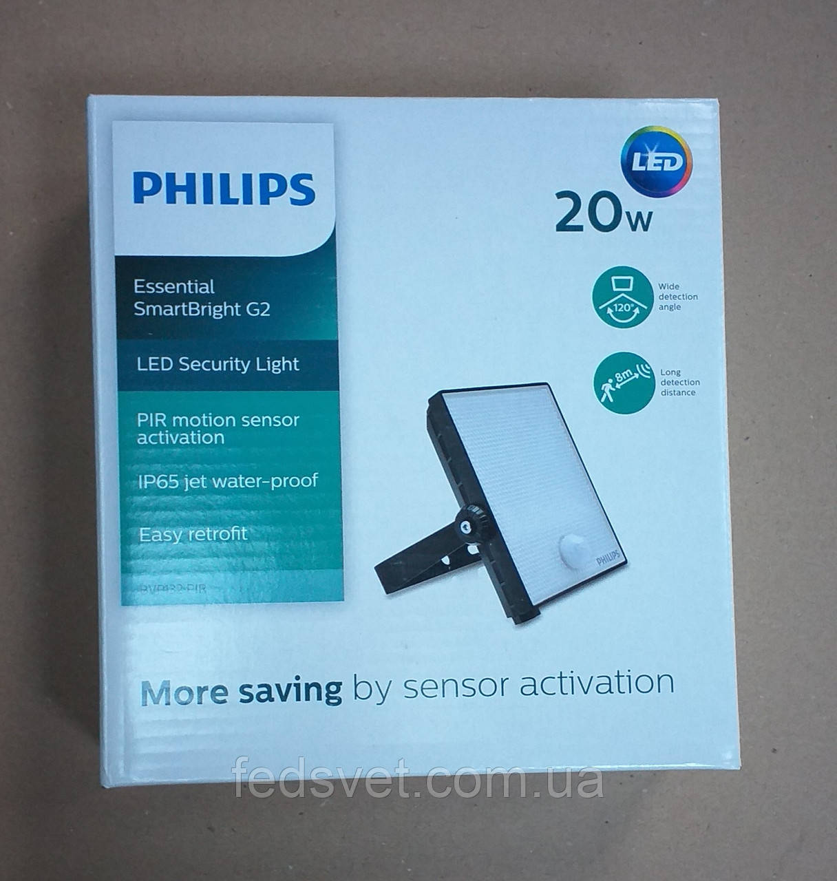 Світлодіодний прожектор з датчиком руху Philips BVP132 LED16/NW 20W 220-240V WB PIR