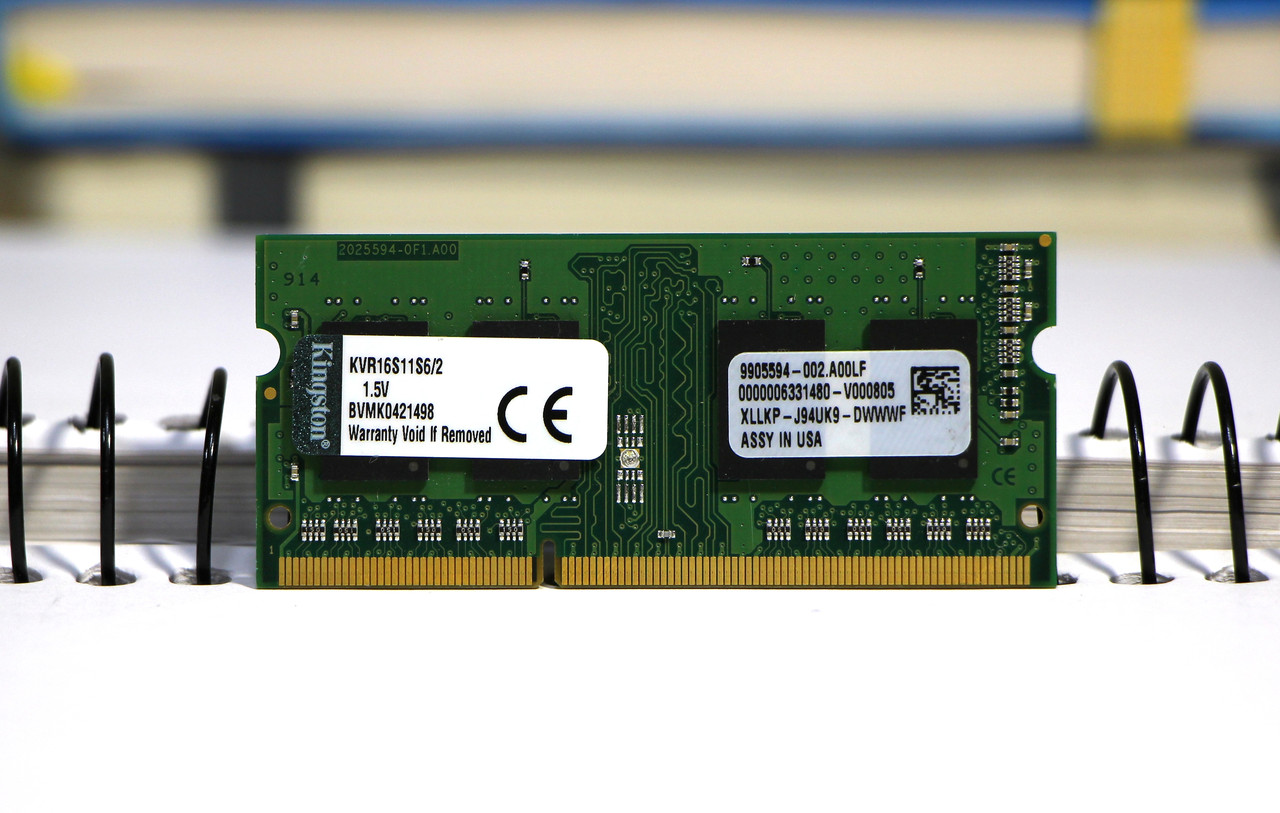 Оперативна пам'ять для ноутбука Samsung DDR3 2GB PC3L-12800s 1600MHz sodimm, б/в
