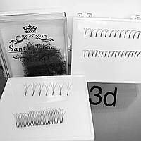 3D Пучковые ресницы для наращивания по 100 пучков 13, L, 007